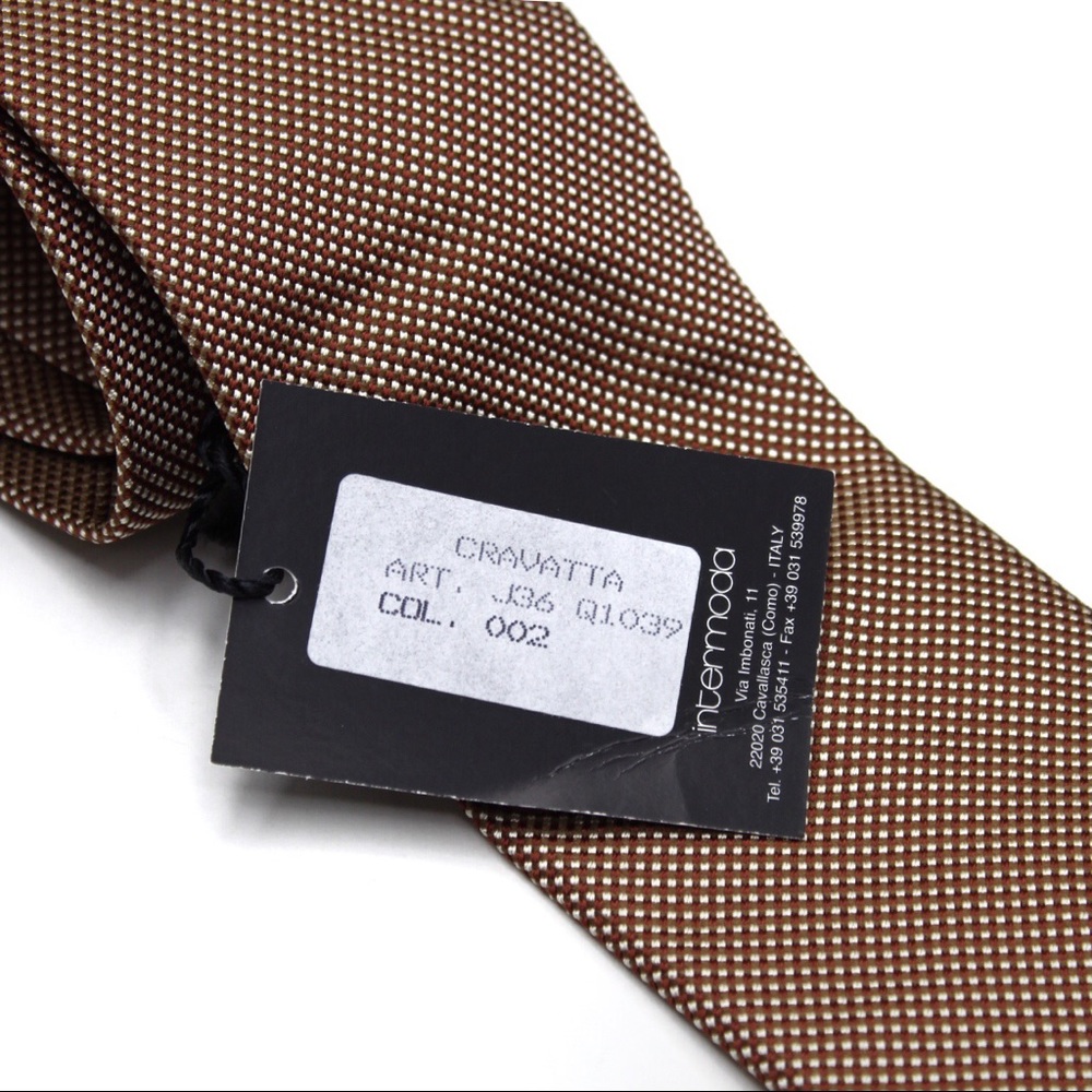 NWT Moschino Cravatta Square Dotted Tie - Picture 5 of 8